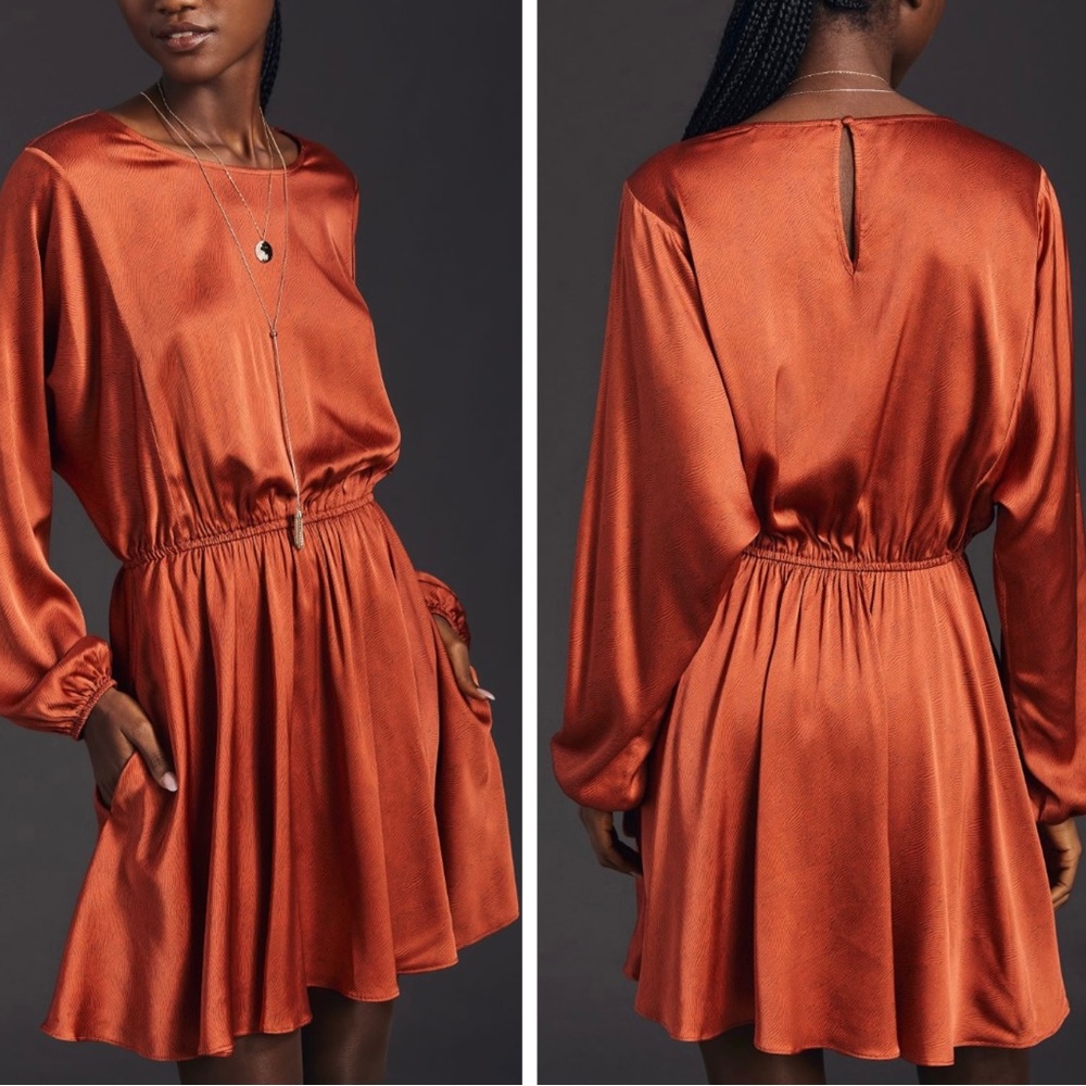Anthropologie Caballero Long Sleeve Circular Dress, Size XS